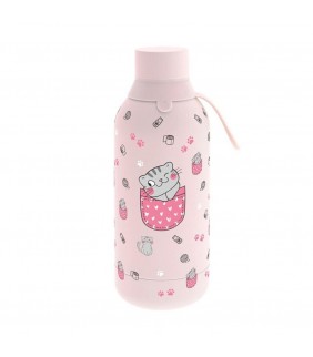 BOTELLA TÉRMICA 500ML  - PINK - CATS