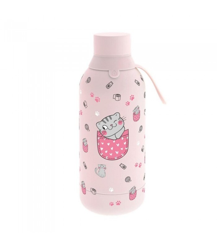 BOTELLA TÉRMICA 500ML  - PINK - CATS