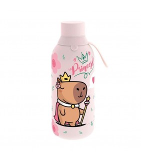 BOTELLA TÉRMICA 500ML - PINK - QUEEN CAPIBARA