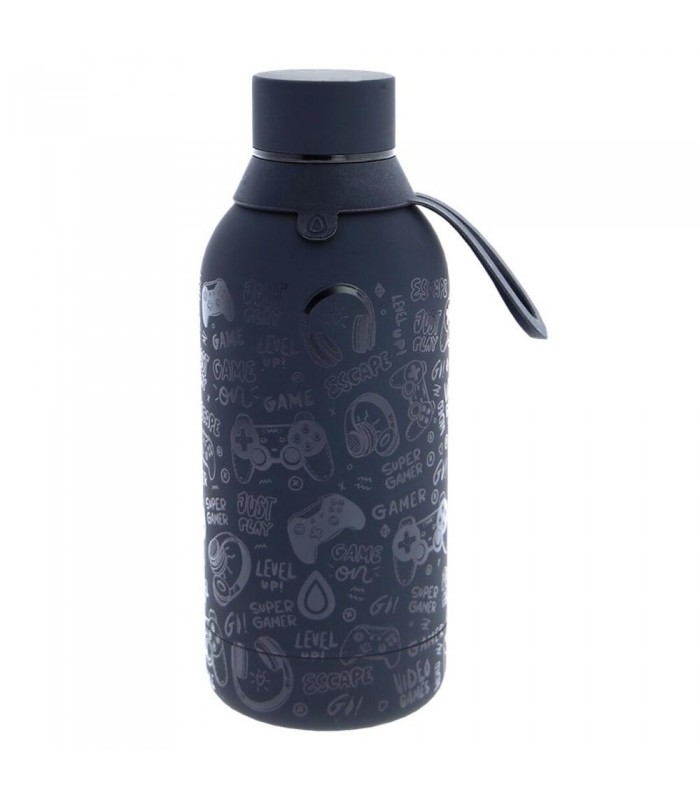 BOTELLA ACERO INOXIDABLE 500ML BLACK GAMERS