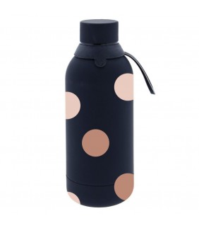 BOTELLA ACERO INOXIDABLE 500ML BLACK DOTS