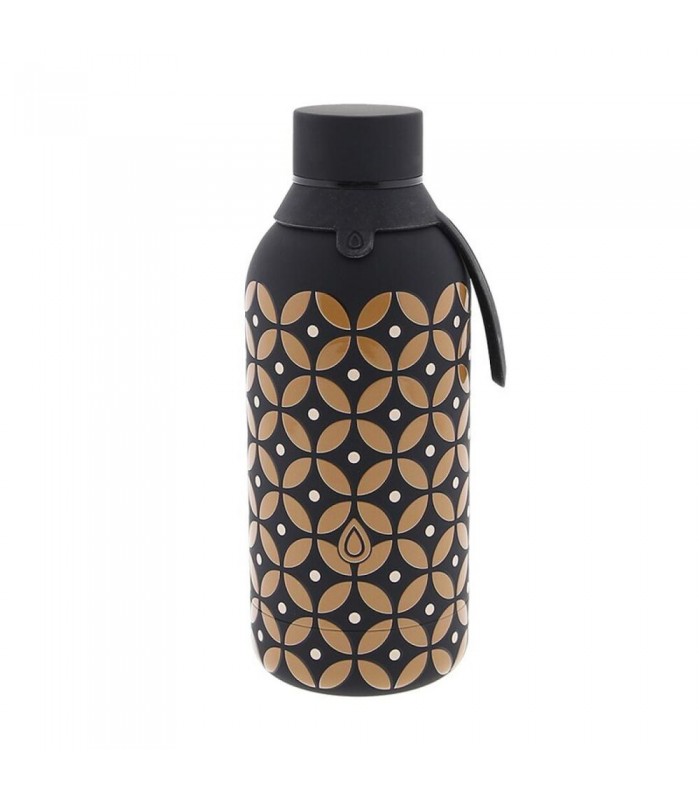 BOTELLA ACERO INOXIDABLE 500ML BLACK 80'S DOTS