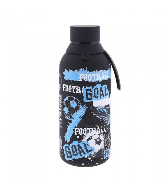 BOTELLA ACERO INOXIDABLE 500ML BLACK FOOTBALL
