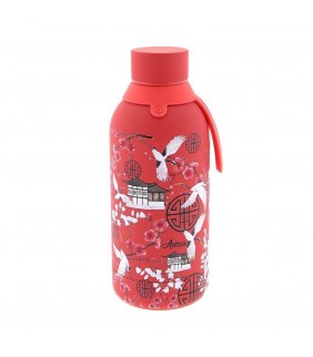 BOTELLA ACERO 500ML - CORAL RED JAPAN VIBES