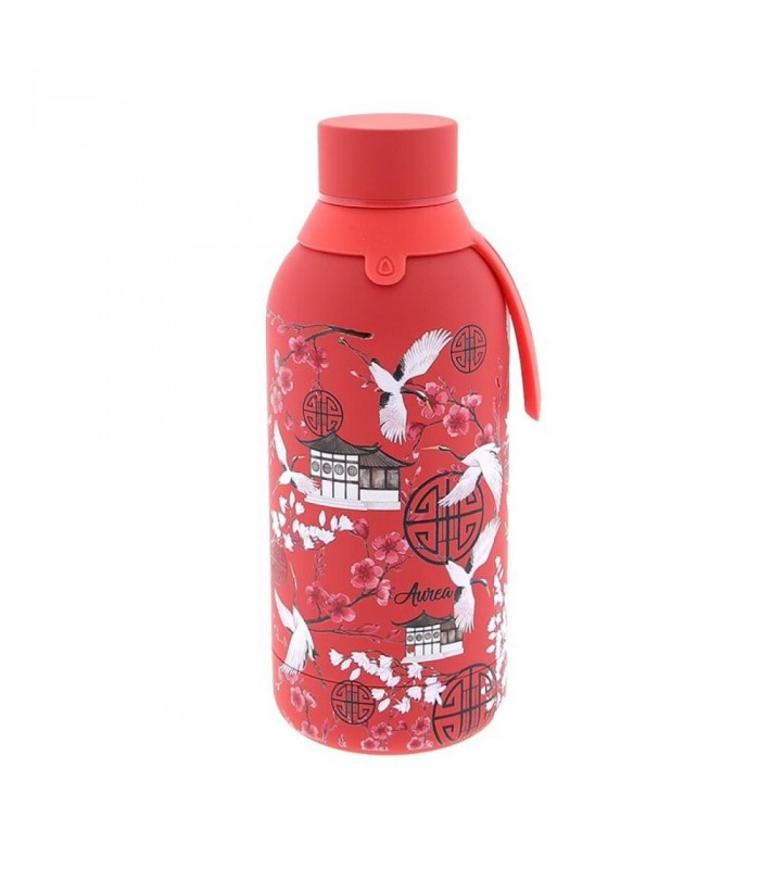 BOTELLA ACERO 500ML - CORAL RED JAPAN VIBES