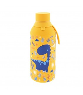 THERMAL BOTTLE 500ML - MUSTARD DINOSAURS