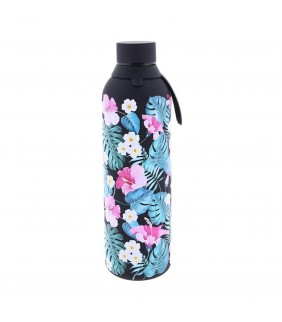 BOTELLA ACERO 710ML BLACK EXOTIC FLORAL