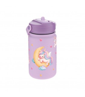 BOTELLA TÉRMICA UNICORNIO MORADA