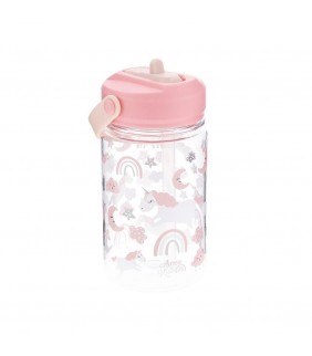 Botella de tritán 350 ml con tapón infantil UNICOR
