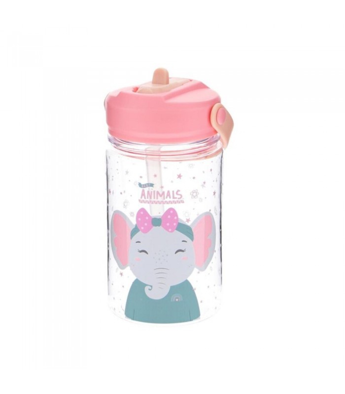 Botella de tritán con tapón infantil ELEFANTE