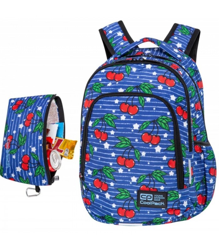 Mochila triple con estuche Cherries Coolpack