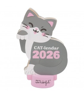 CALENDARIO DE SOBREMESA 2026 CON PEANA CAT-LENDAR