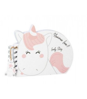 Cuaderno con forma de unicornio