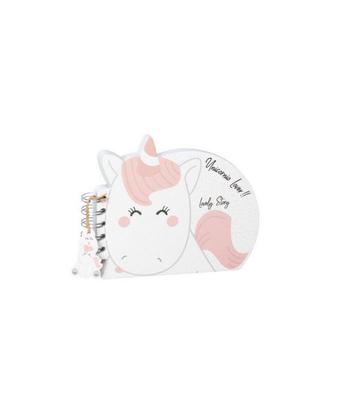 Cuaderno con forma de unicornio