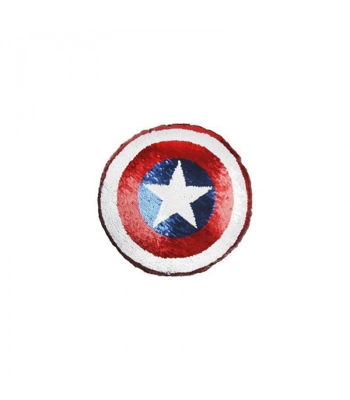 Cojín Capitán América lentejuelas  Marvel 30cm