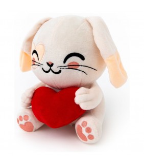 PELUCHE CONEJITO CON CORAZON 19CM