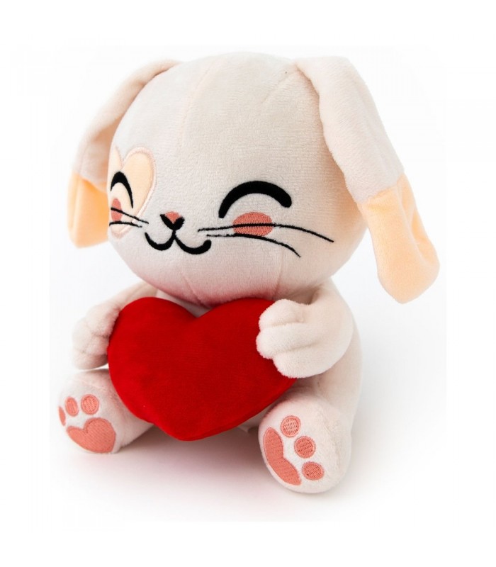 PELUCHE CONEJITO CON CORAZON 19CM
