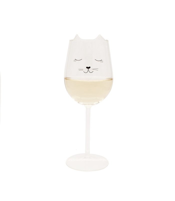 COPA DE VINO CON FORMA DE GATO