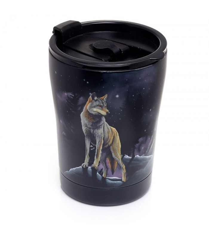 Vaso reutilizable térmico frío/calor de acero lobo