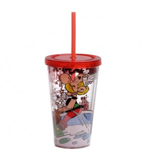 Vaso 500ml de doble pared con Tapa y Pajita - Aste