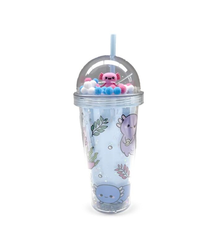 Vaso de Plástico de Doble Pared con Pajita Adorama