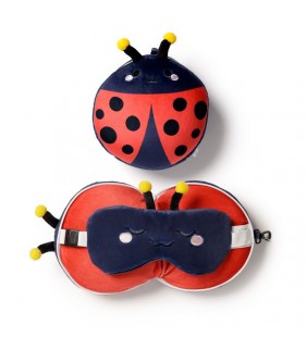 Almohada de Viaje con Antifaz Relaxeazzz Mariquita