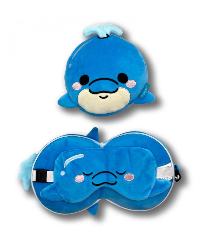 Almohada de Viaje con Antifaz Relaxeazzz Delfin