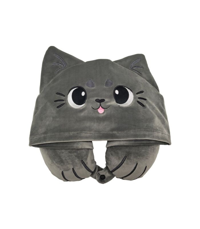 Almohada Gato con Memoria y Capucha Hoodeazzz 