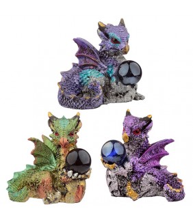 Figura Dragón de Elementos Bola de Cristal y Visió