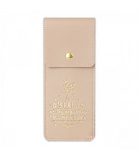 ESTUCHE CON GOMA ROSA - DISFRUTA DE CADA PEQUEÑO M