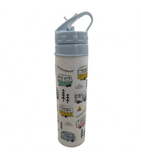 Botella de Agua Plegable de Silicona con Pajita