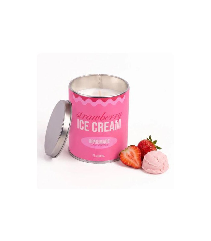 Vela en lata de metal “Strawberry ice cream”