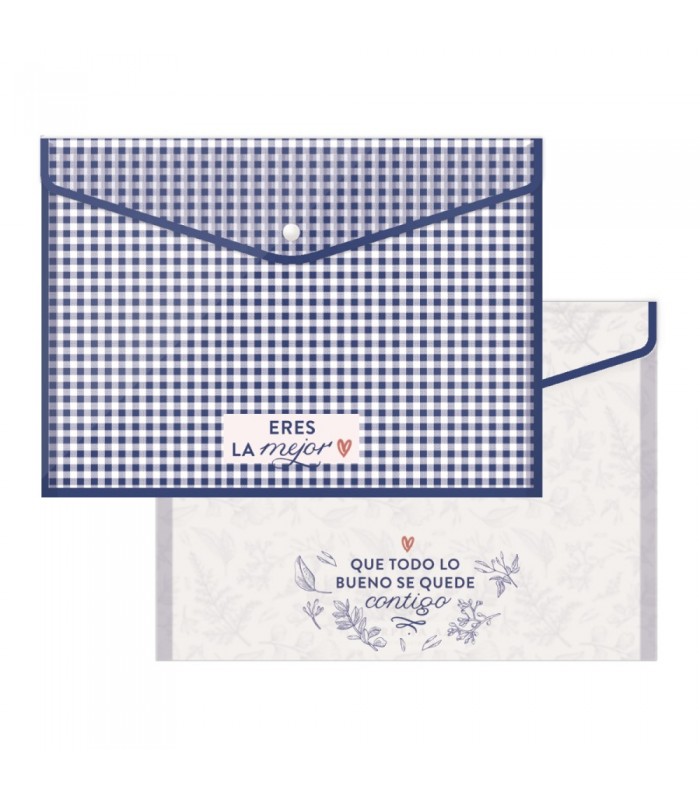 PACK DE CARPETAS BOTÓN- PROFE AZUL