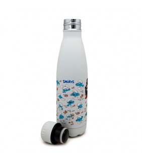 TERMO DOBLE PARED BLANCO PITUFOS 500ML