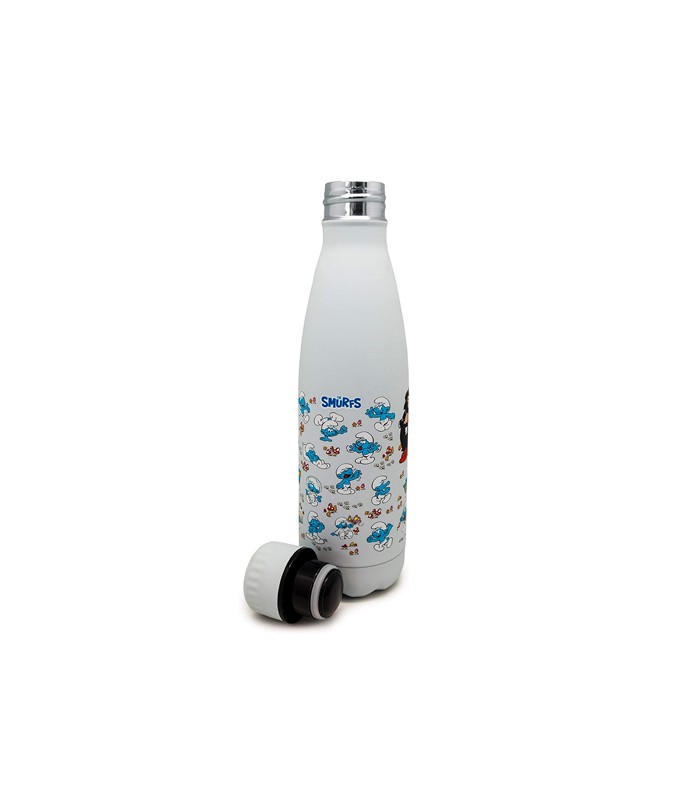 TERMO DOBLE PARED BLANCO PITUFOS 500ML
