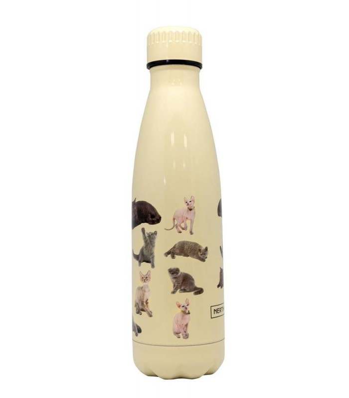 Botella doble pared acero inox  500 ml  Gatos