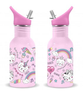 Cantimplora acero inoxidable Gatitos 500m