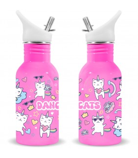 Cantimplora acero inoxidable Gato Unicornios 500m