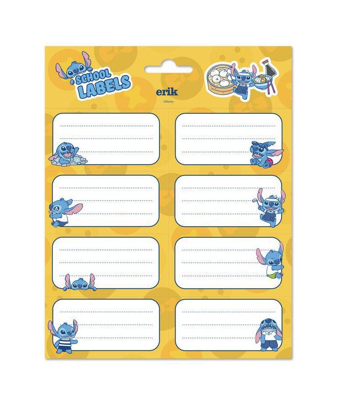ETIQUETAS ESCOLARES DISNEY STITCH