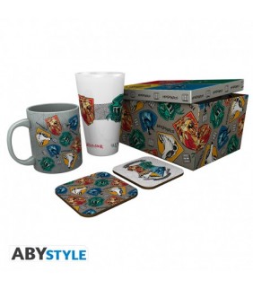 HARRY POTTER-Pck Glass XXL Mug 2 Coasters Stand To