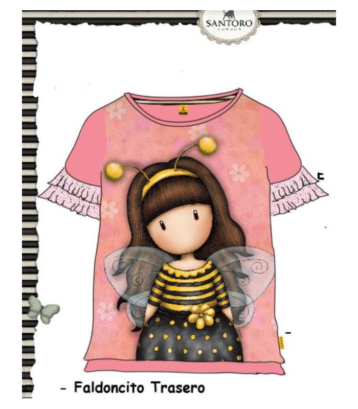 Camiseta Gorjuss Be Loved Rosa T/12