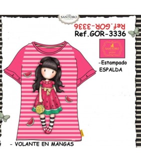Camiseta Gorjuss Every Summer Fucsia T/12