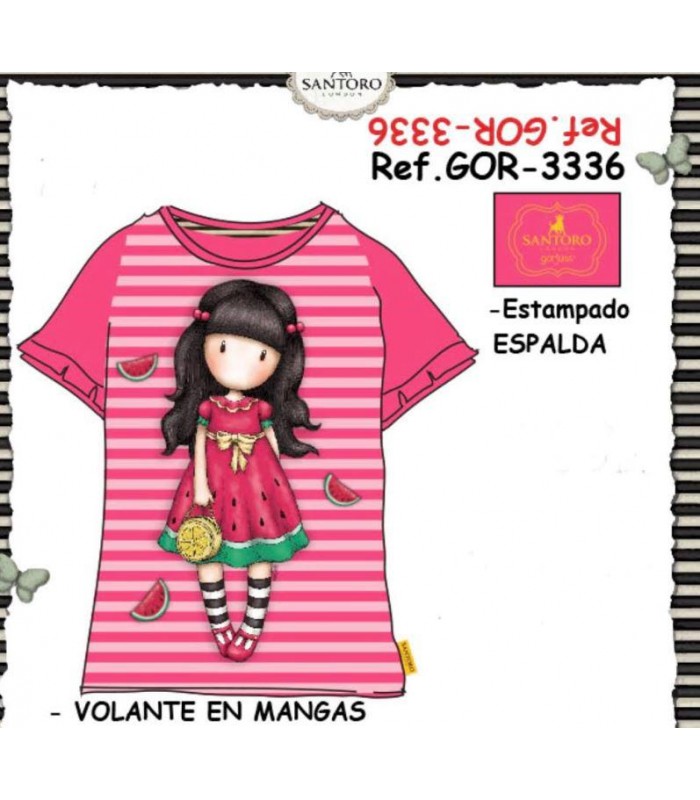 Camiseta Gorjuss Every Summer Fucsia T/12