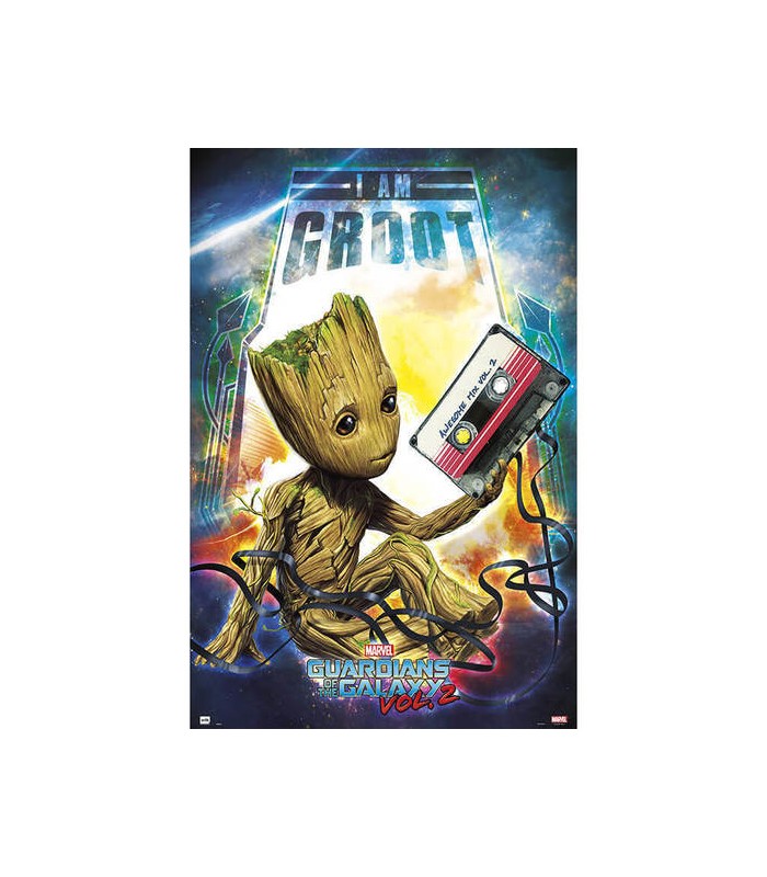 POSTER MARVEL GUARDIANES DE LA GALAXIA 2 GROOT