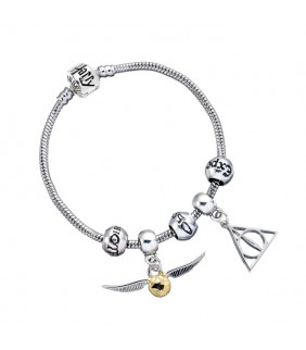 Harry Potter Silver Plated Bracelet with three Spe