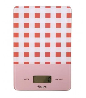 Báscula de cocina Vichy Rojo