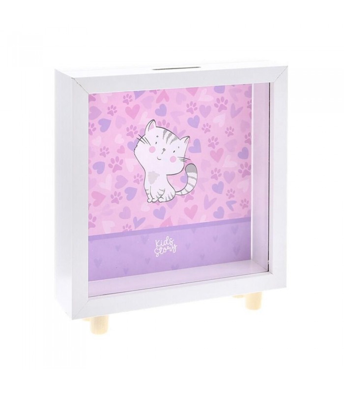 HUCHA INFANTIL MADERA - GATO