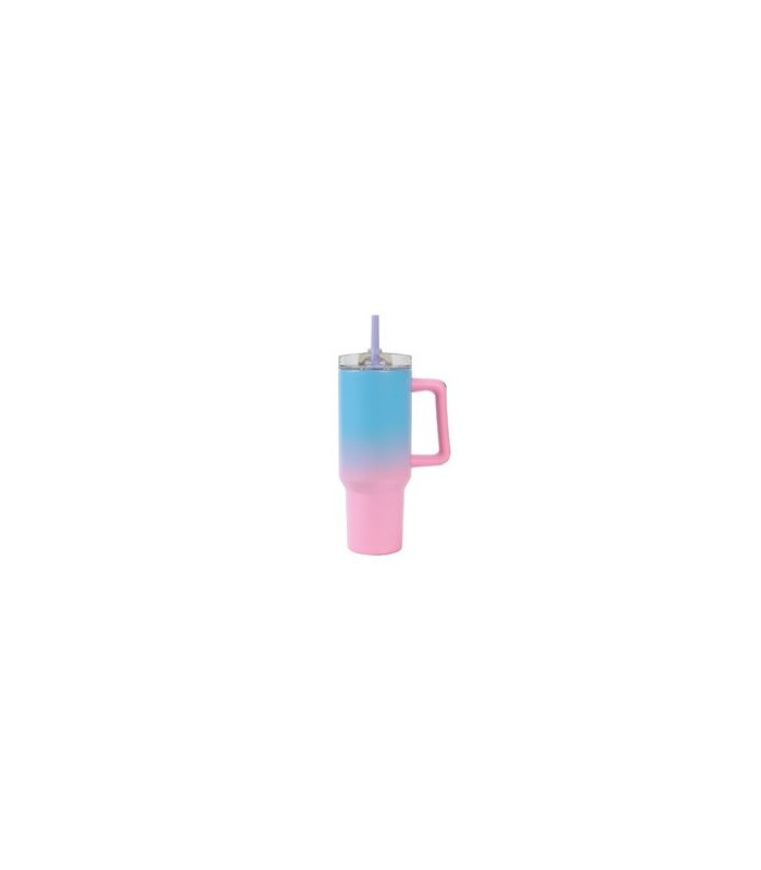 Taza de Viaje 1200Ml Rosa/Azul Sombreada