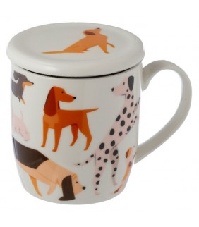 Taza para Té de Porcelana con Tapa - Ladridos de P