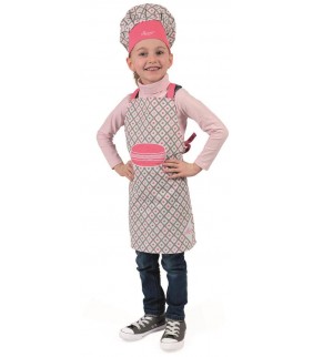 3-8 AÑOS Delantal y gorro de cocina   Macarron